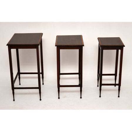 Antiker „Edwardian“ Intarsien Nest aus Mahagoni