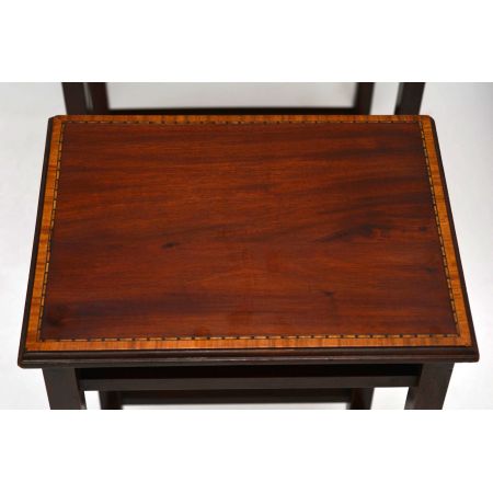 Antiker „Edwardian“ Intarsien Nest aus Mahagoni