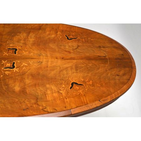 Antiker „Victorian“ Intarsien Nussbaumtisch