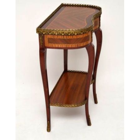 Kleiner antik-französischer Mahagoni Beistelltisch