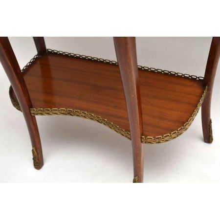 Kleiner antik-französischer Mahagoni Beistelltisch