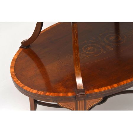 Antiker Edwardian Etagere aus Mahagoni und Satinholz