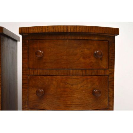 Ein Paar antiker viktorianischer Nachttische aus Eichenbaum