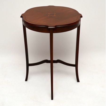 Antiker Edwardianischer Mahagoni Tisch mit Intarsien / Occasional Table