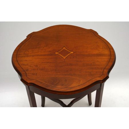Antiker Edwardianischer Mahagoni Tisch mit Intarsien / Occasional Table