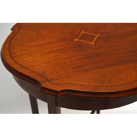 Antiker Edwardianischer Mahagoni Tisch mit Intarsien / Occasional Table