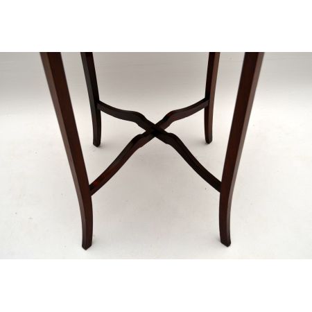 Antiker Edwardianischer Mahagoni Tisch mit Intarsien / Occasional Table