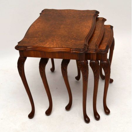 Antique Burr Walnut Nest of Tables