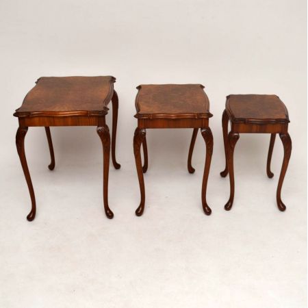 Antique Burr Walnut Nest of Tables