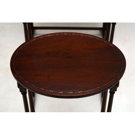 Antique Edwardian Mahogany Nest of Four Tables