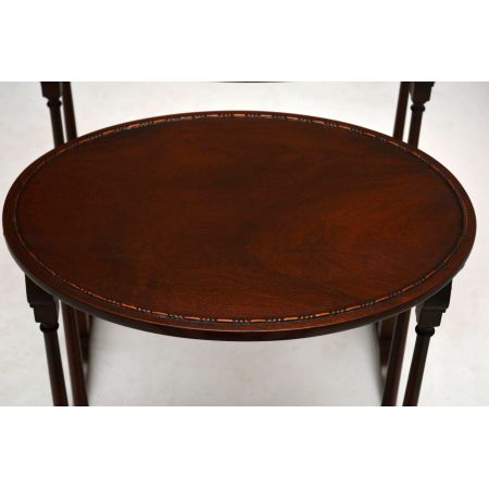 Antique Edwardian Mahogany Nest of Four Tables