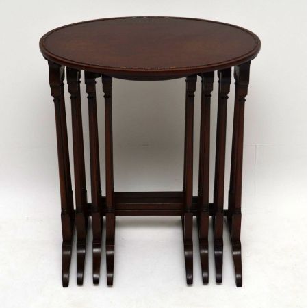Antique Edwardian Mahogany Nest of Four Tables