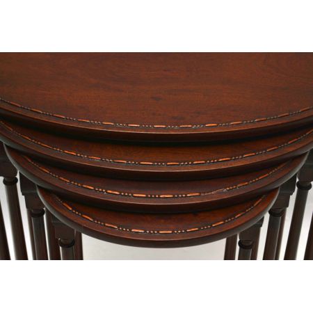 Antique Edwardian Mahogany Nest of Four Tables