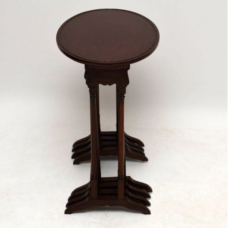 Antique Edwardian Mahogany Nest of Four Tables