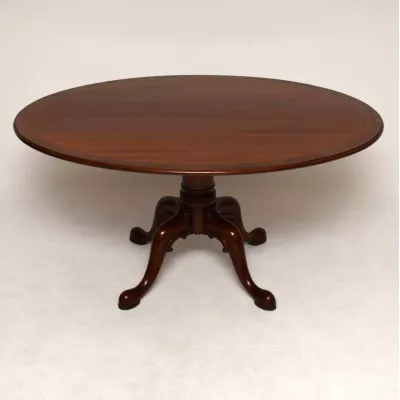 Antique Mahogany Oval Top Dining Table