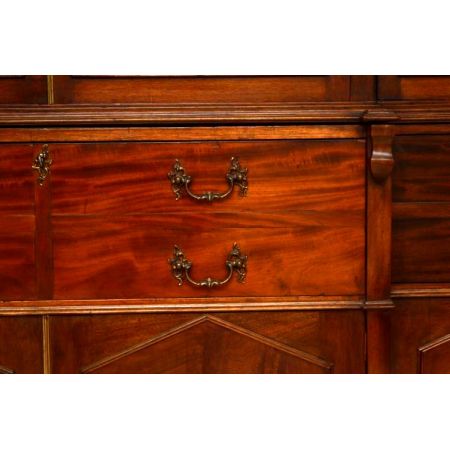 Mahagoni  Bücherschrank Bibliothek  Breakfront Bookcase mit Sekretär 