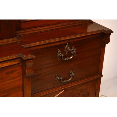 Mahagoni  Bücherschrank Bibliothek  Breakfront Bookcase mit Sekretär 