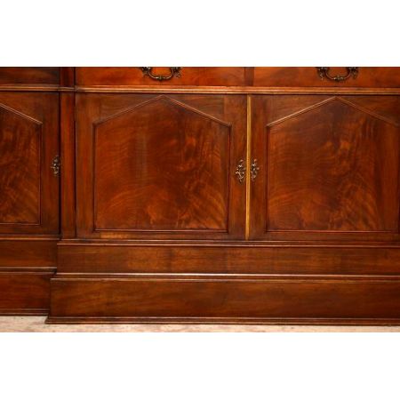 Mahagoni  Bücherschrank Bibliothek  Breakfront Bookcase mit Sekretär 