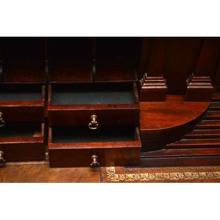 Mahagoni  Bücherschrank Bibliothek  Breakfront Bookcase mit Sekretär 