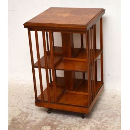 Antikes Revolving Bücherregal Bookcase