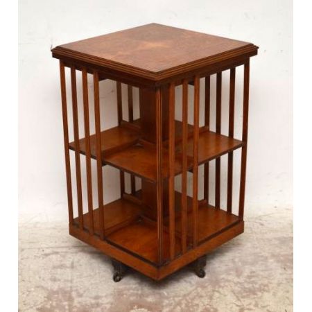 Antikes Revolving Bücherregal Bookcase