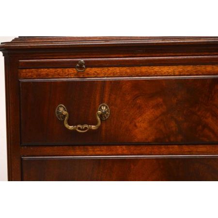 Georgian Style Bookcase Flame Mahagoni