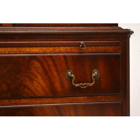 Georgian Style Bookcase Flame Mahagoni