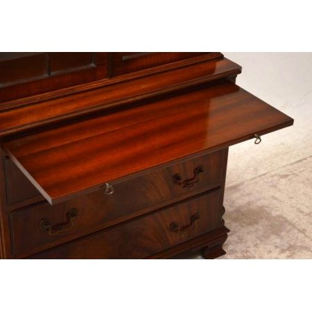 Georgian Style Bookcase Flame Mahagoni