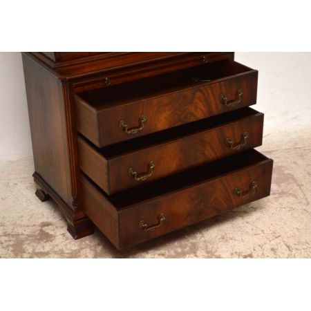 Georgian Style Bookcase Flame Mahagoni