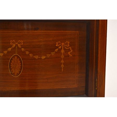 Edwardian Mahagoni Vitrine Bow Front