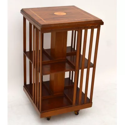 Schönes antikes Revolving Bookcase Eibe