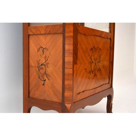 Schönes antikes Display Cabinet Vitrine mit Marmor