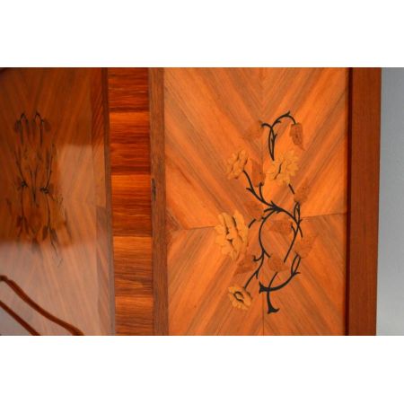 Schönes antikes Display Cabinet Vitrine mit Marmor