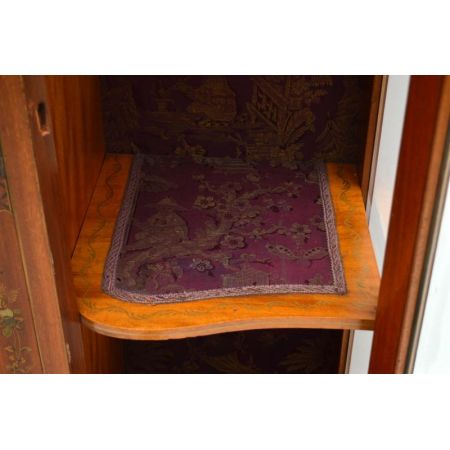 Antike exotische Chinoiserie Vitrine Mahagoni 