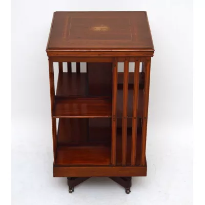 Antikes Revolving Bookcase Mahagoni