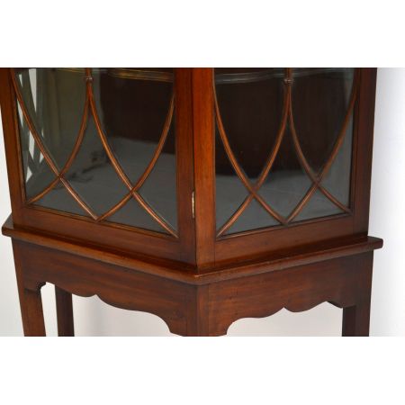 Beeindruckende antike Mahagoni Vitrine ca. 1890