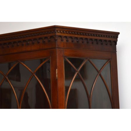 Beeindruckende antike Mahagoni Vitrine ca. 1890