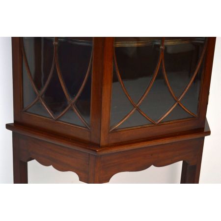 Beeindruckende antike Mahagoni Vitrine ca. 1890