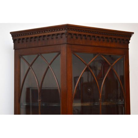 Beeindruckende antike Mahagoni Vitrine ca. 1890