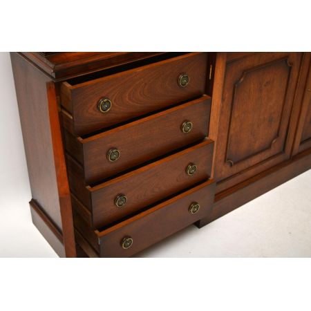 Antikes Breakfront Bücherregal mit Schubladen