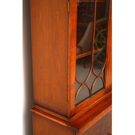 Großer Burr Walnuss Georgian Bücherregal