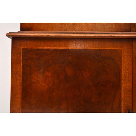 Großer Burr Walnuss Georgian Bücherregal