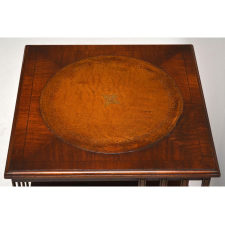 Antikes Edwardian Mahagoni drehbares Bücherregal