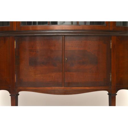 Antike Edwardian Intarsien Vitrine