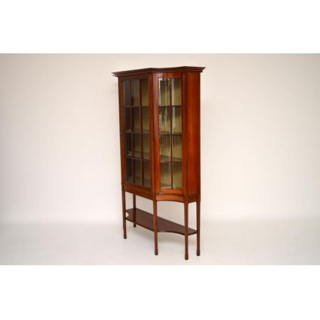 Große Edwardian Mahagoni Vitrine