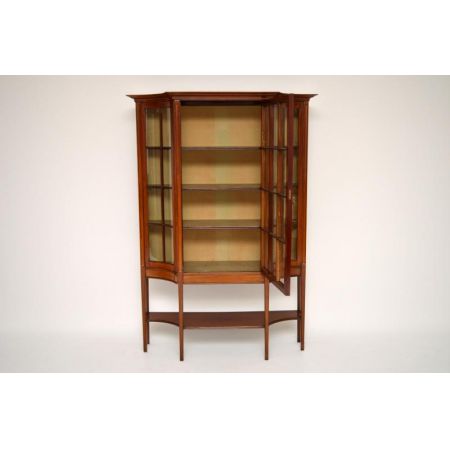 Große Edwardian Mahagoni Vitrine