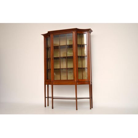 Große Edwardian Mahagoni Vitrine