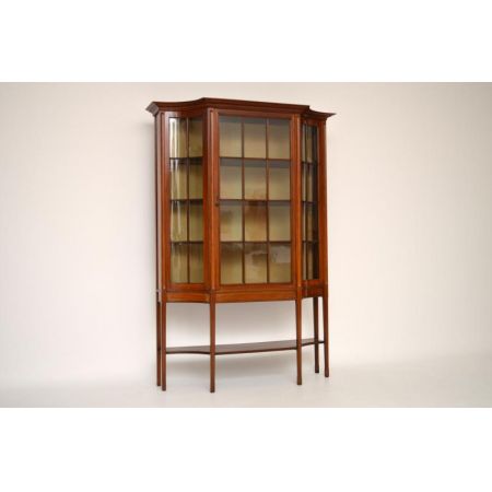 Große Edwardian Mahagoni Vitrine