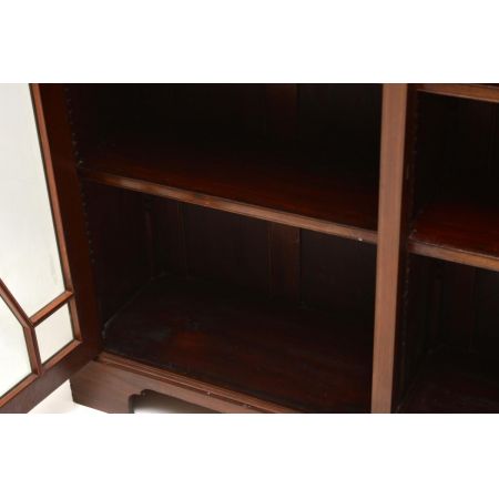 Antik Edwardian Mahagoni „Dwarf“ Vitrine