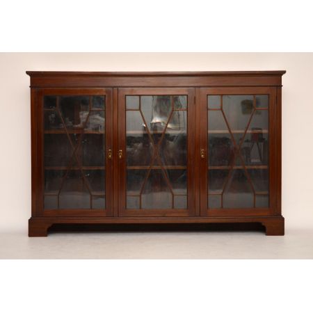 Antik Edwardian Mahagoni „Dwarf“ Vitrine